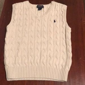 Polo Vest Size 6 Soft Cotton Cream